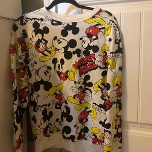White Mickey Mouse sweater